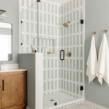 Terrazzo Tides | Transitional Primary Bathroom