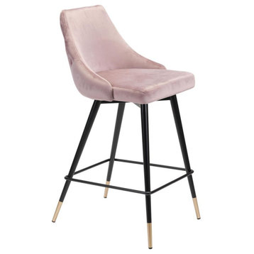 Piccolo Counter Chair, Pink Velvet, Belen Kox
