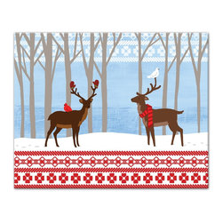 DDCG - First Snow Canvas Wall Art, 20"x16" - Prints And Posters