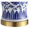 Jennifer 25.75" Ceramic Led Table Lamp, Blue and White, Set Of 2