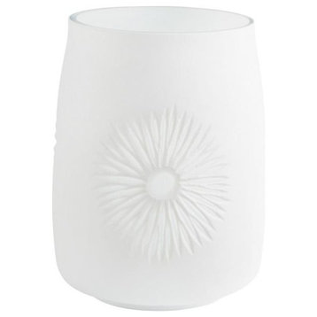 Cyan Large Vika Vase, White