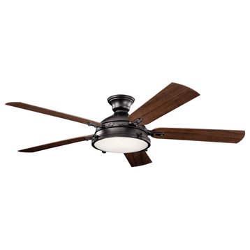 Kichler 310017 Hatteras Bay 60" 5 Blade LED Indoor Ceiling Fan - Anvil Iron