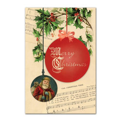 DDCG - Vintage "Merry Chistmas" 20x34 Canvas Wall Art - Prints And Posters