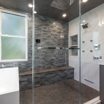Aqua Oasis: Open Modern Bathroom with Wet-room