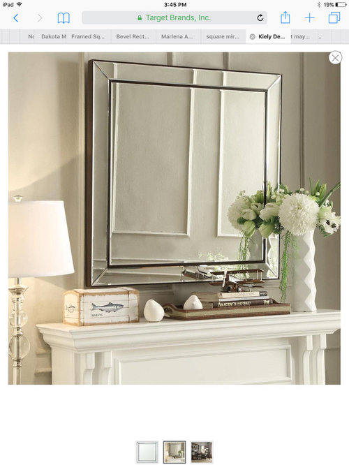Selecting size/shape mirror for buffet