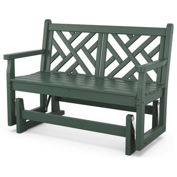 Polywood Chippendale Glider, Green