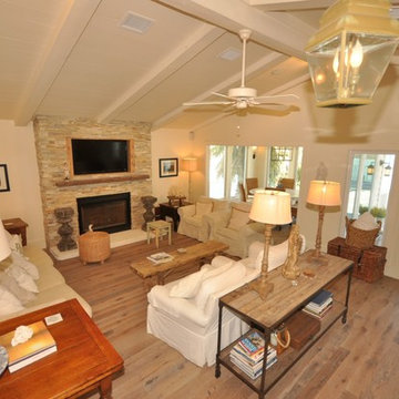Coastal Bay House living room