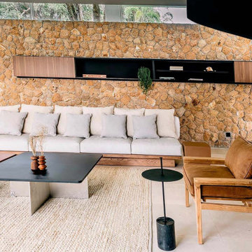 Tropical Luxury Villa Interior Patio, Thailand