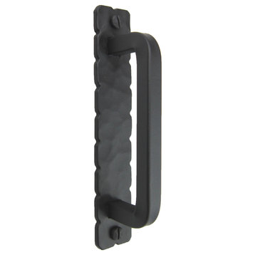 Rustic Rancho Straight Iron Cabinet Pull 4" Hpr40, #3 Black, Hpr40
