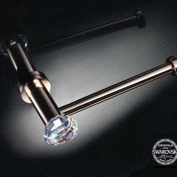 Rock paper holder without lid. Chrome