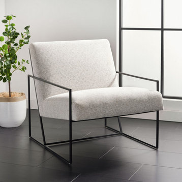 Safavieh Atheris Arm Chair, Light Grey/Black