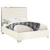 Lexi Velvet Bed, White, Full