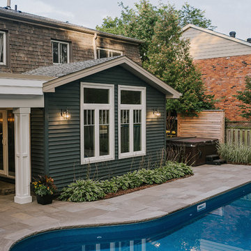 Privacy Screen and Hot Tub