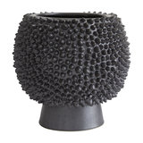 Daria Vase, Matte Black Ceramic, 10"W (7830 3JTUG)