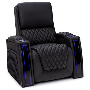 Seatcraft Apex Home Theater Seating, Black, Row of 1