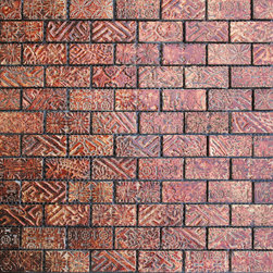 Maximo Glass Tile Etched Brick A - Tile