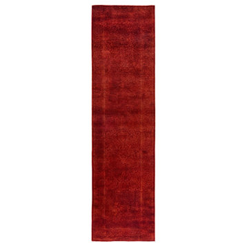Overdyed, One-of-a-Kind Hand-Knotted Area Rug Rust, 2' 6" x 9' 4"