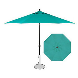 Treasure Garden 7.5' Push Tilt Umbrella - Aqua - Outdoor Umbrellas