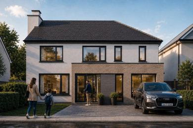 Contemporary extension to 3 bed semi detached property .