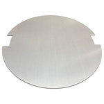 Pyromania Inc. - 25" Aluminum Round Fire Pit Burner Cover - The 25" Aluminum Round Burner Cover protects your fire pit burner during the off-season or when it is not in use from the elements. It fits snugly over your burner, ensuring that your fire pit is always ready to use, rain or shine. Plus, when you're not using your fire pit, the cover converts it into a regular table, perfect for gatherings and parties. Also helps snuff out the fire when you're done. It is made from1/8" anodized marine grade aluminum including protective pads on the bottom with a smooth brushed finish to ensure durability under extreme temperatures and weather conditions. It will fit Pyromania's Genesis, Shangri-La fire tables, and other brands' round burner.