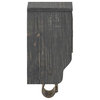 Daly Wall Mounted 24"Solid Pine Wood Coat Rack, Black Wash