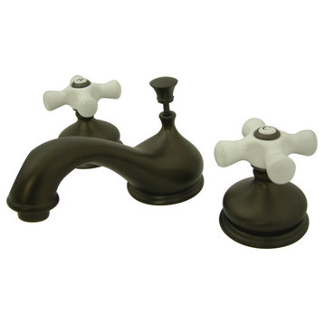 Kingston Brass Widespread Bathroom Faucet With Brass Pop-Up, Oil Rubbed Bronze