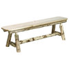 Montana Woodworks 6ft Handcrafted Wood Plank Style Bench in Natural