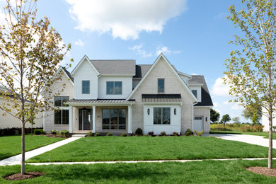Inspiration for a transitional exterior home remodel in Chicago