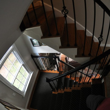 iron baluster remodel at The Highlands