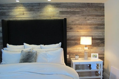 Example of a transitional bedroom design in Other