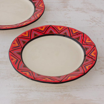 Novica Tazumal Ceramic Luncheon Plates, Set of 2