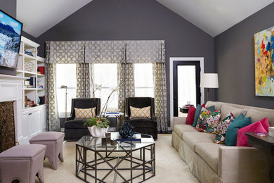 Design ideas for an eclectic family room in Birmingham.