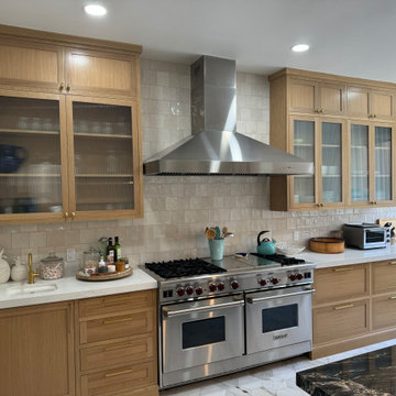 Front View of Kitchen Layout - 48" Stove and Range Hood