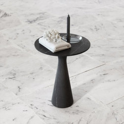 Monet Pietra Grey Marble Side Table 380mm - Coffee Tables & Side Tables