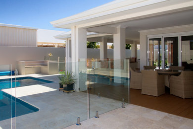 Design ideas for a modern pool in Other.
