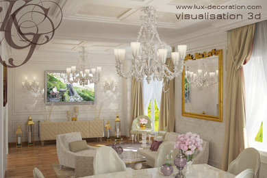 Inspiration for a transitional living room remodel in Other