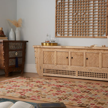 Carved Large Xinjiang Sideboard