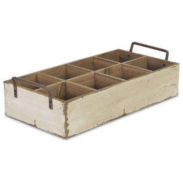 Wooden Crate with 8 Convenient Slots