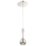 Modern Forms - Modern Forms Acid LED Round Bottom Pendant with Canopy, Polished Nickel - Surrealistic droplets of metallic liquid artfully suspended. Powerful LED downlights concealed within these chrome-plated metal shades provide functional illumination comparable to halogen MR16s. String individually or drop them in clusters for the full mind-blowing experience.
