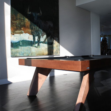 Modern Billiards Table with a Table Tennis Conversion Top by 11 Ravens (Trigon)