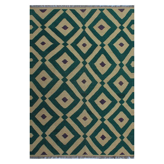 Sangat Kilim Anakin Ivory Rug, 3'7 x 5'0 - Contemporary - Area Rugs ...