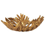 Uttermost - Uttermost Oak Leaf Metallic Gold Bowl - Heavily antiqued metallic gold finish.