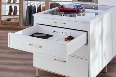 Inspiration for a contemporary closet remodel in San Francisco
