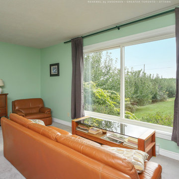 Huge New Window in Mid-Century Style Living Room - Renewal by Andersen Greater T