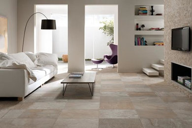 Inspiration for a contemporary living room remodel in Toronto