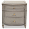 Dauphin Gold Accent Nightstand Table, Gray Cashmere