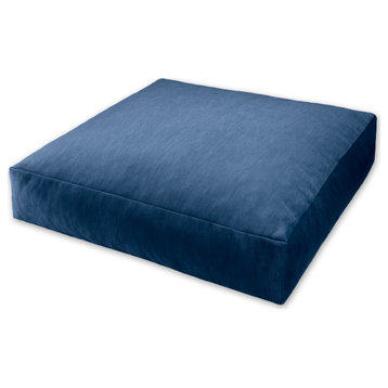Jaxx Brio Large Décor Floor Pillow / Yoga Cushion, Microvelvet, Indigo