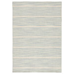 Jaipur - Jaipur Living Cape Cod Handmade Stripe Blue/White Area Rug, 7'10"x9'10" - Classic with a bold stripe, this soft blue and cool white flatweave area rug lends traditional charm to any space. This casual layer offers reversible use for easy care and timeless durability.