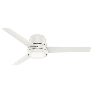 Commodus 54" Indoor Flush Mount Ceiling Fan in Fresh White