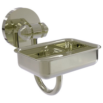 South Beach Wall-Mount Soap Dish, Polished Nickel
